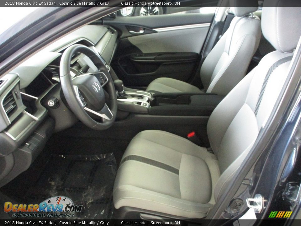 2018 Honda Civic EX Sedan Cosmic Blue Metallic / Gray Photo #29