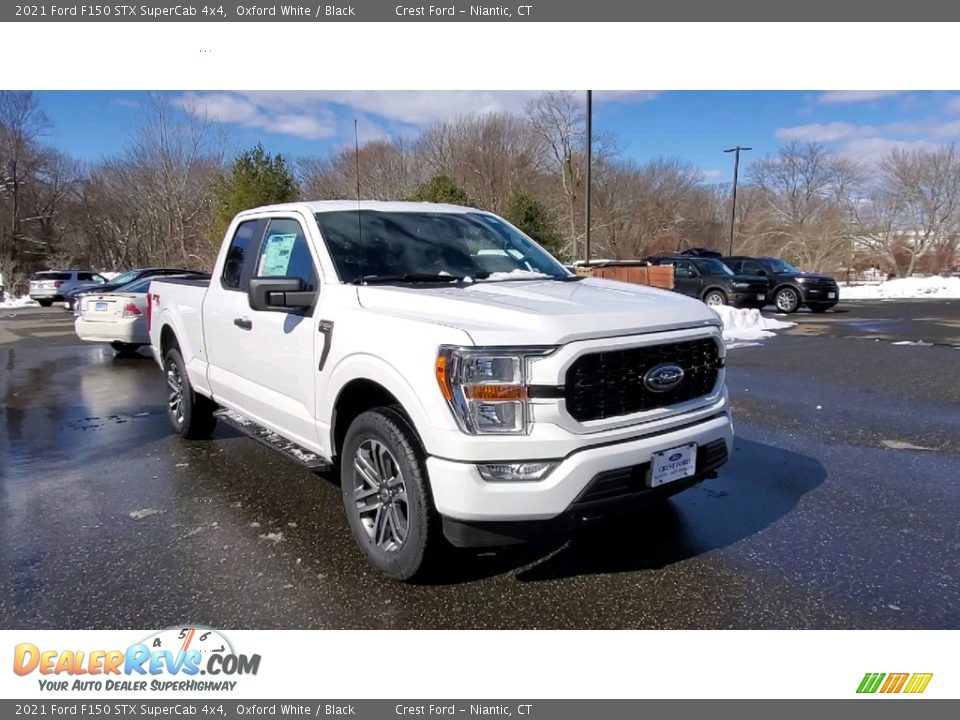 2021 Ford F150 STX SuperCab 4x4 Oxford White / Black Photo #1