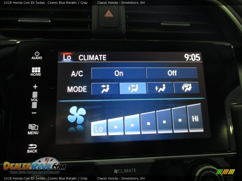 2018 Honda Civic EX Sedan Cosmic Blue Metallic / Gray Photo #35