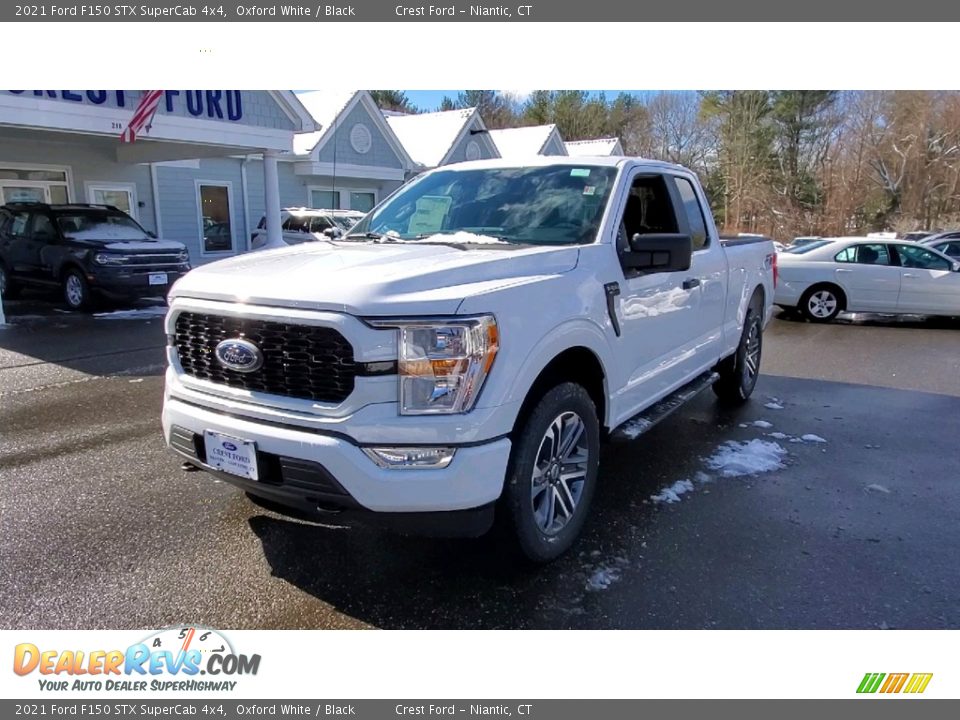 2021 Ford F150 STX SuperCab 4x4 Oxford White / Black Photo #3