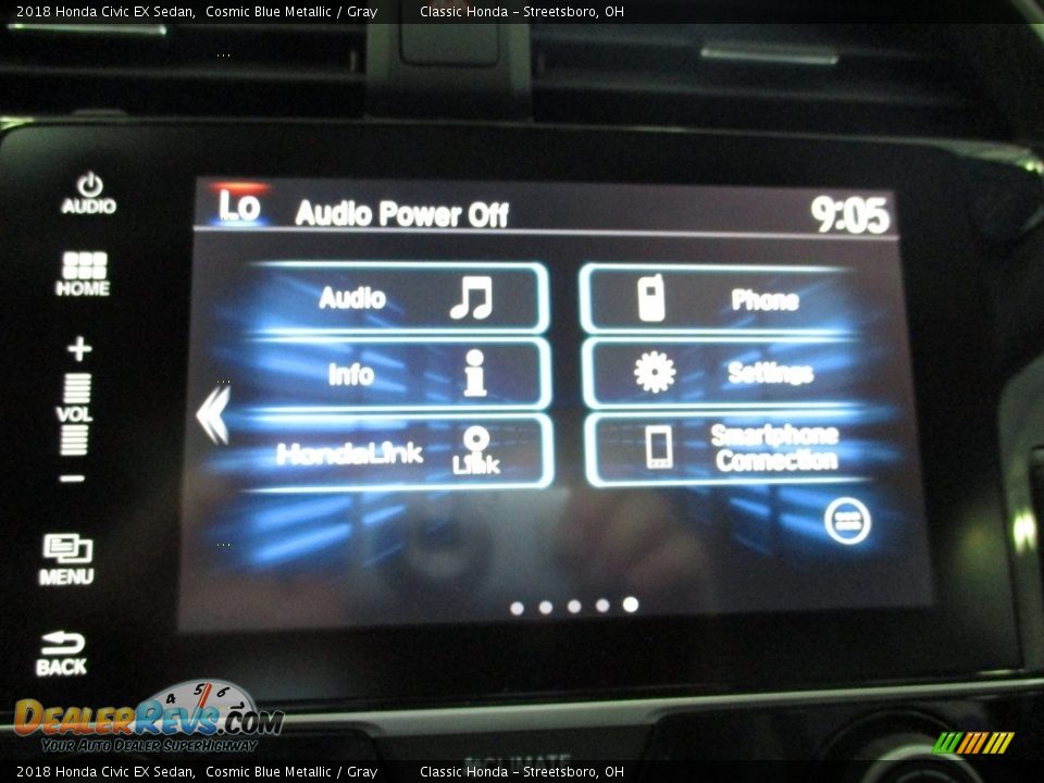 2018 Honda Civic EX Sedan Cosmic Blue Metallic / Gray Photo #36