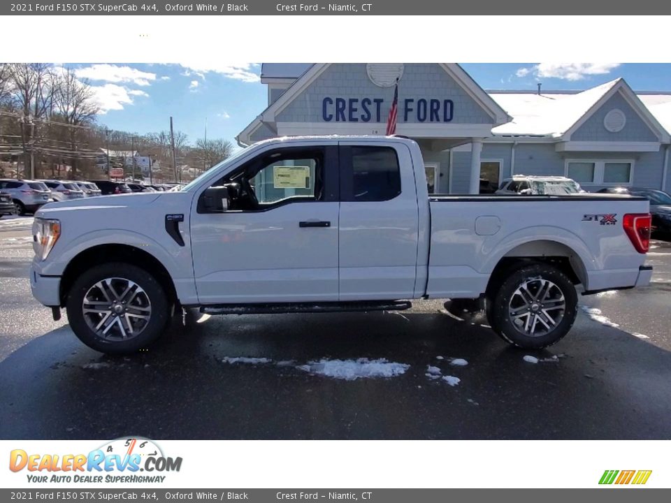 2021 Ford F150 STX SuperCab 4x4 Oxford White / Black Photo #4