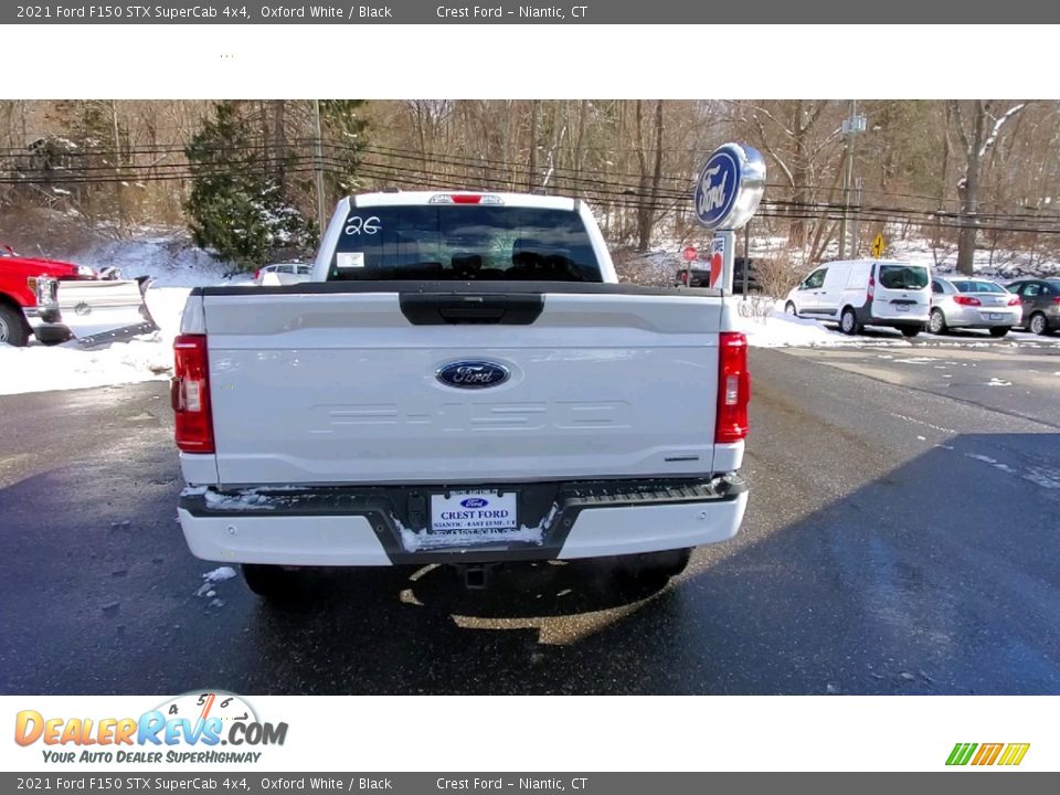 2021 Ford F150 STX SuperCab 4x4 Oxford White / Black Photo #6