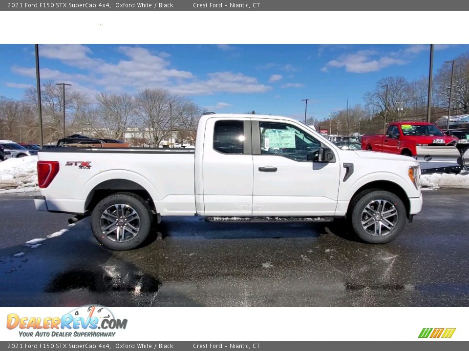 2021 Ford F150 STX SuperCab 4x4 Oxford White / Black Photo #8