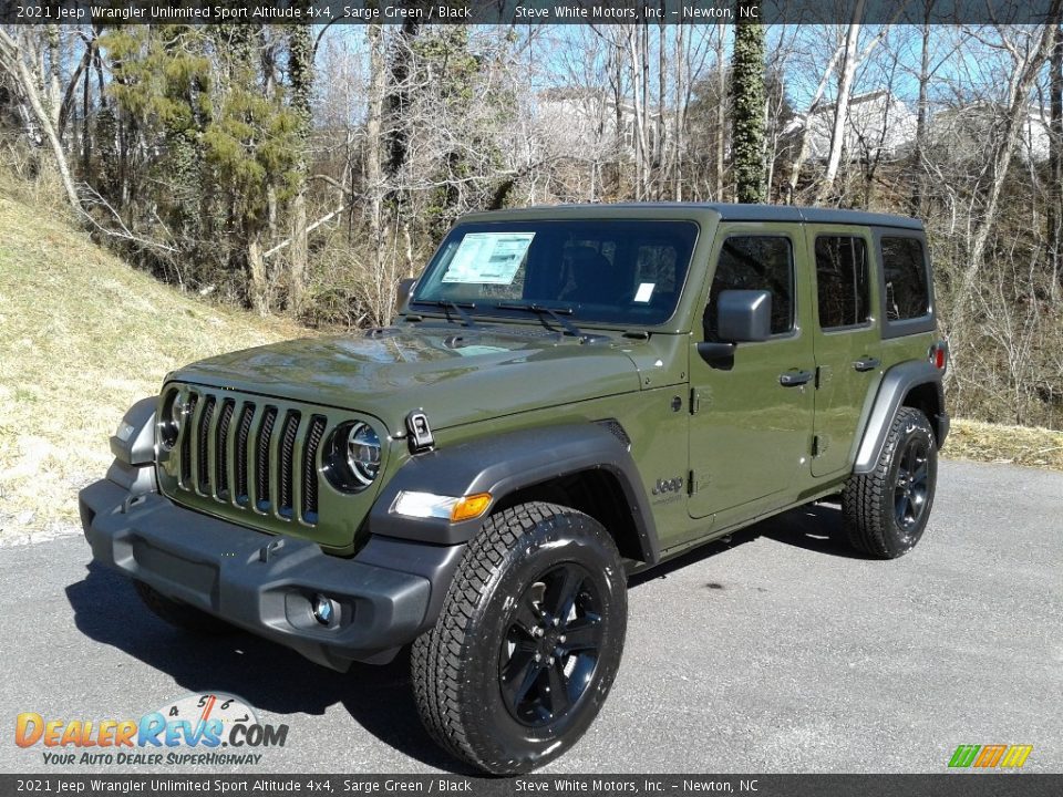 2021 Jeep Wrangler Unlimited Sport Altitude 4x4 Sarge Green / Black Photo #2