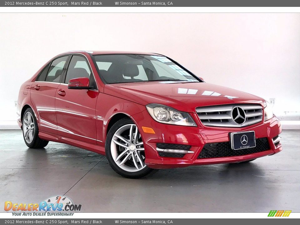 2012 Mercedes-Benz C 250 Sport Mars Red / Black Photo #34