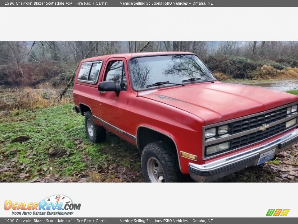 Fire Red 1990 Chevrolet Blazer Scottsdale 4x4 Photo #3