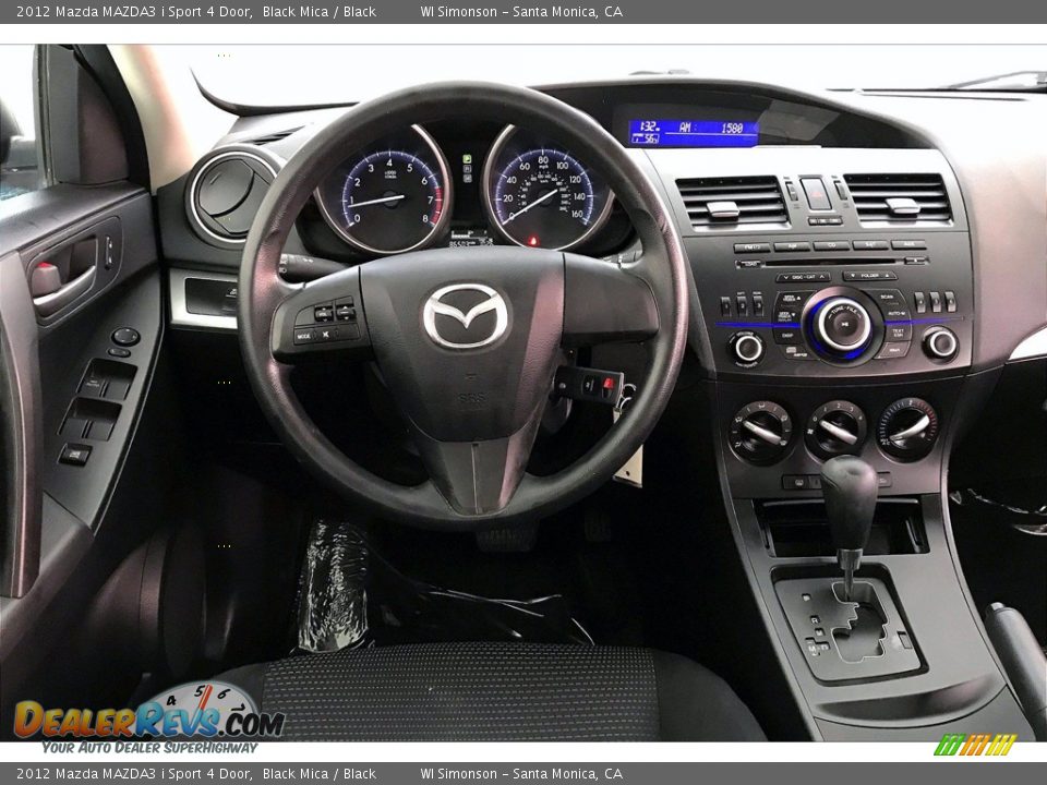 2012 Mazda MAZDA3 i Sport 4 Door Black Mica / Black Photo #4