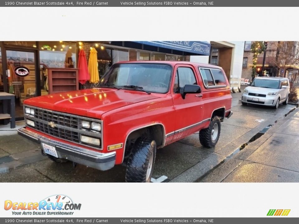 Fire Red 1990 Chevrolet Blazer Scottsdale 4x4 Photo #6