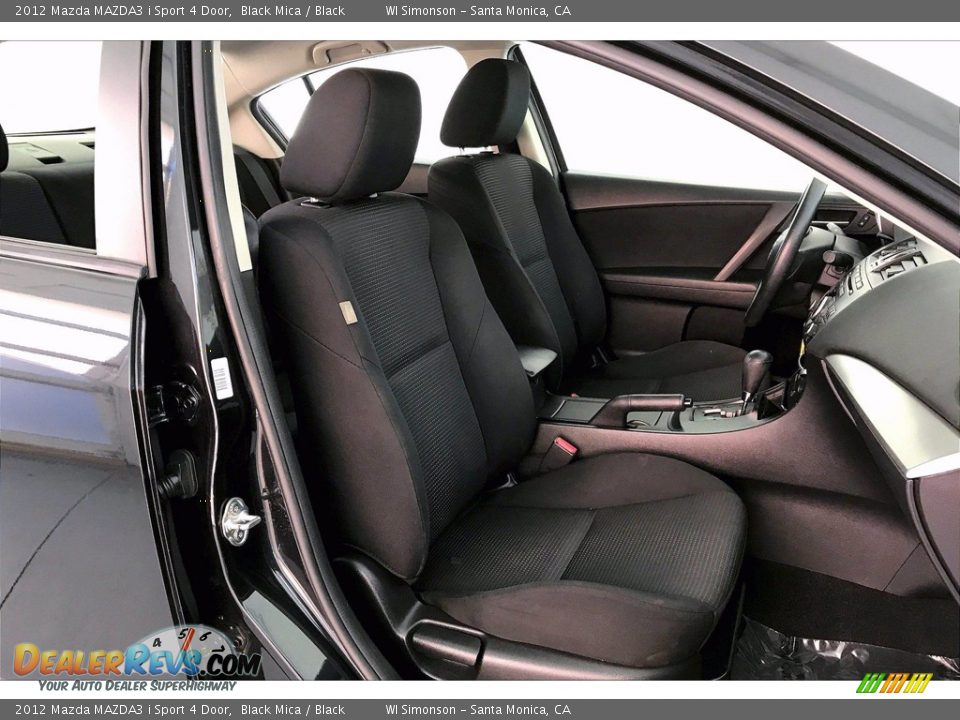 2012 Mazda MAZDA3 i Sport 4 Door Black Mica / Black Photo #6