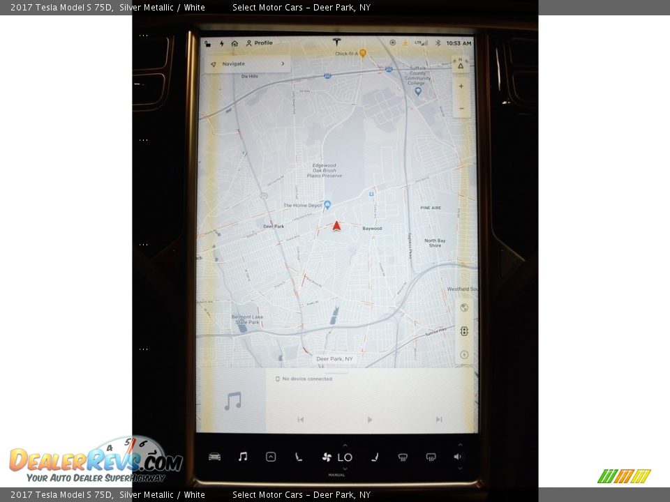 2017 Tesla Model S 75D Silver Metallic / White Photo #10