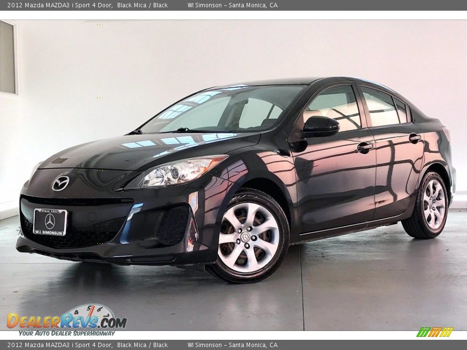 2012 Mazda MAZDA3 i Sport 4 Door Black Mica / Black Photo #12