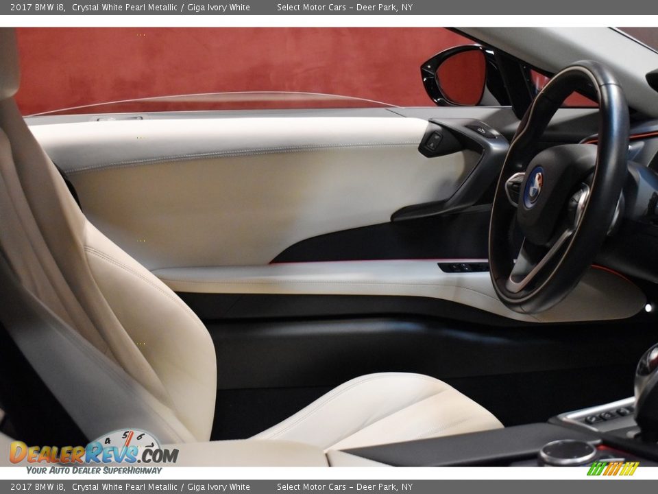 2017 BMW i8 Crystal White Pearl Metallic / Giga Ivory White Photo #15