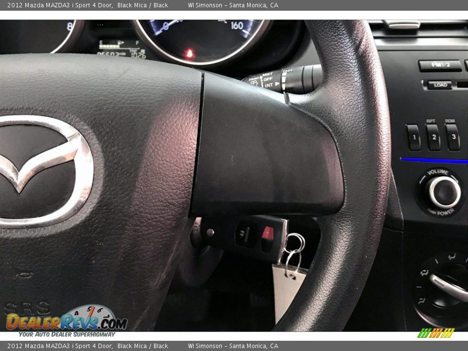 2012 Mazda MAZDA3 i Sport 4 Door Black Mica / Black Photo #22