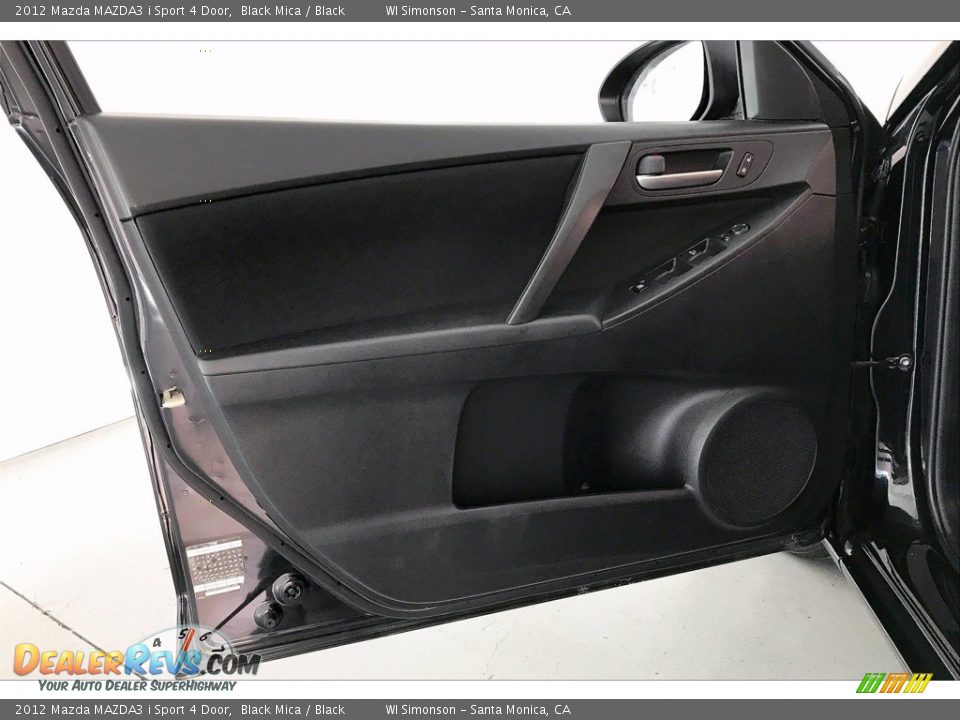 2012 Mazda MAZDA3 i Sport 4 Door Black Mica / Black Photo #24
