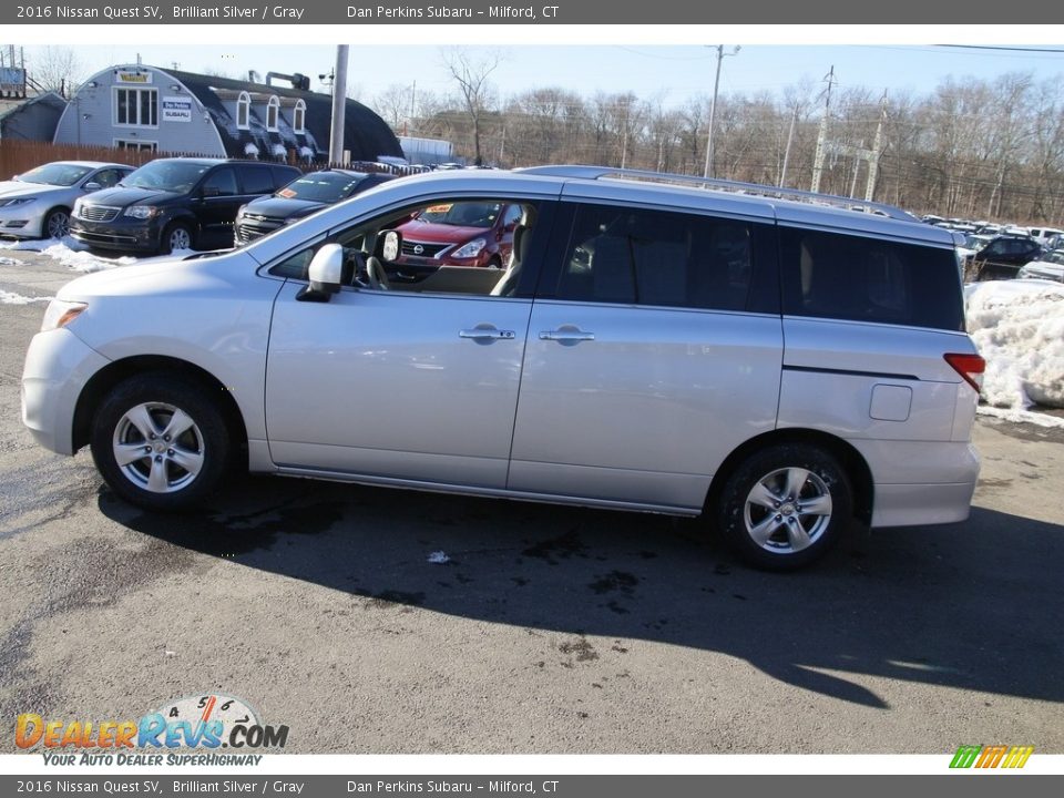 2016 Nissan Quest SV Brilliant Silver / Gray Photo #8