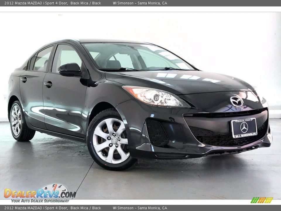 2012 Mazda MAZDA3 i Sport 4 Door Black Mica / Black Photo #32