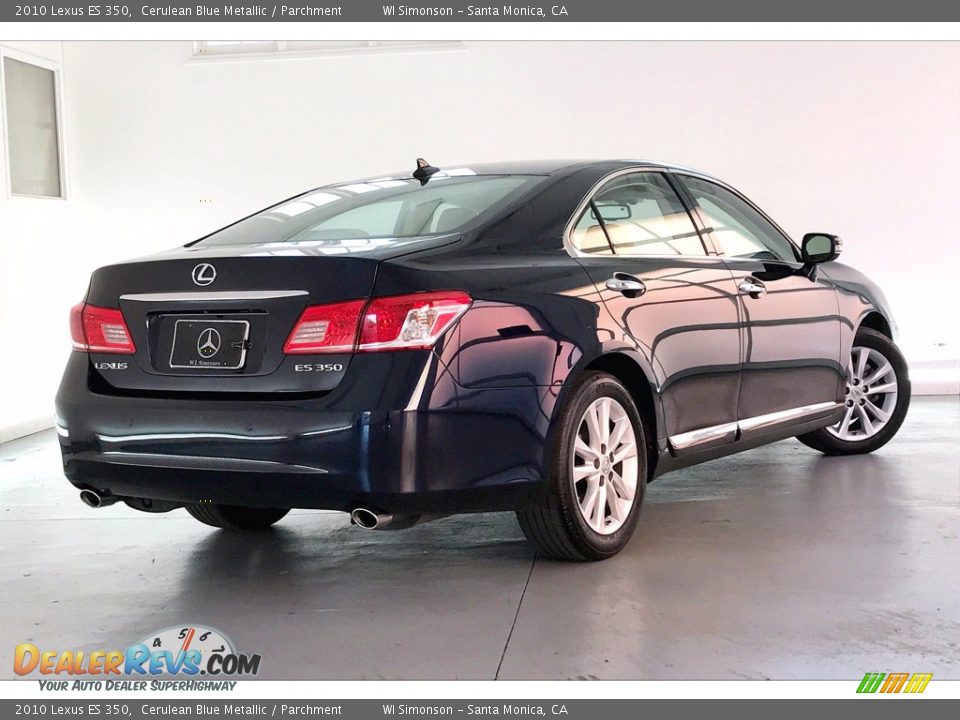 2010 Lexus ES 350 Cerulean Blue Metallic / Parchment Photo #13