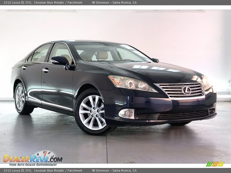 2010 Lexus ES 350 Cerulean Blue Metallic / Parchment Photo #34