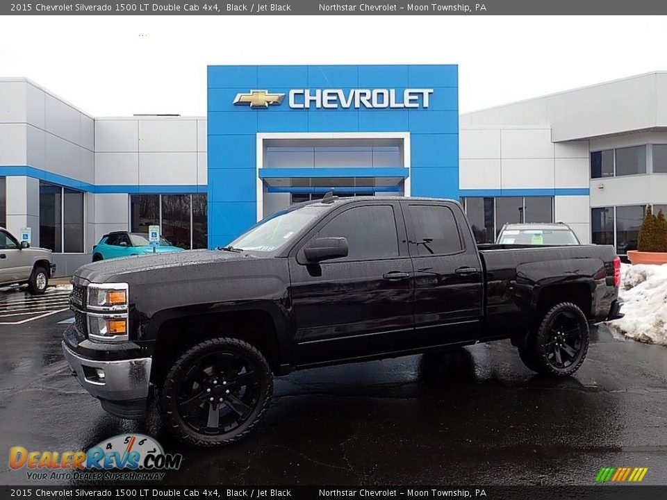 2015 Chevrolet Silverado 1500 LT Double Cab 4x4 Black / Jet Black Photo #1