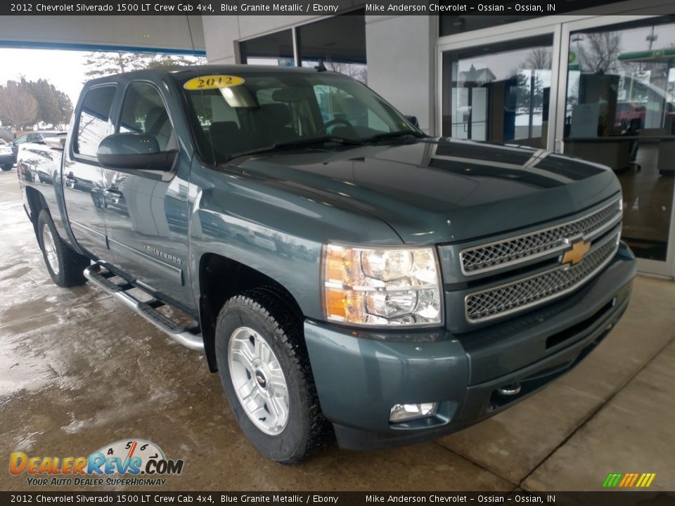 2012 Chevrolet Silverado 1500 LT Crew Cab 4x4 Blue Granite Metallic / Ebony Photo #2