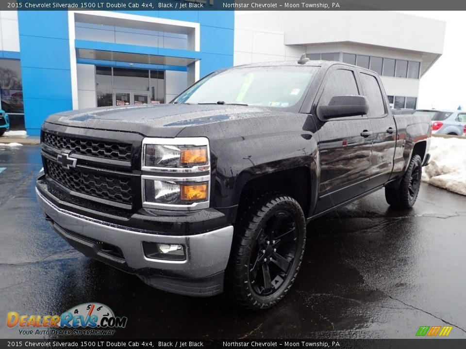 2015 Chevrolet Silverado 1500 LT Double Cab 4x4 Black / Jet Black Photo #2