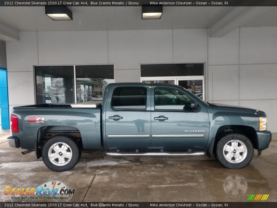 2012 Chevrolet Silverado 1500 LT Crew Cab 4x4 Blue Granite Metallic / Ebony Photo #3