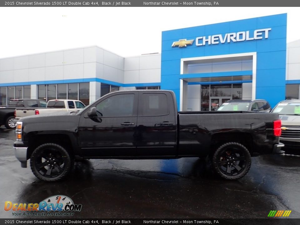 2015 Chevrolet Silverado 1500 LT Double Cab 4x4 Black / Jet Black Photo #3
