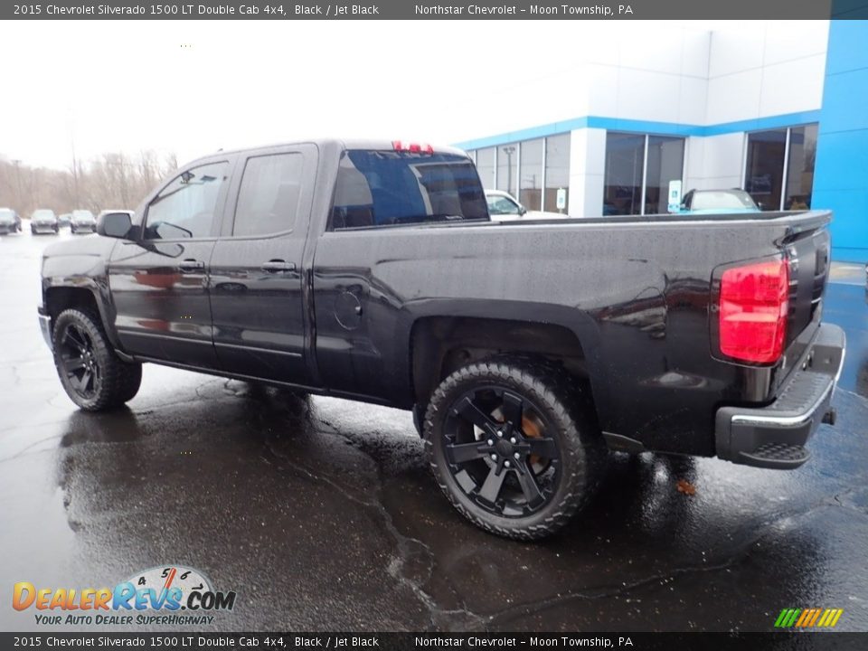 2015 Chevrolet Silverado 1500 LT Double Cab 4x4 Black / Jet Black Photo #4