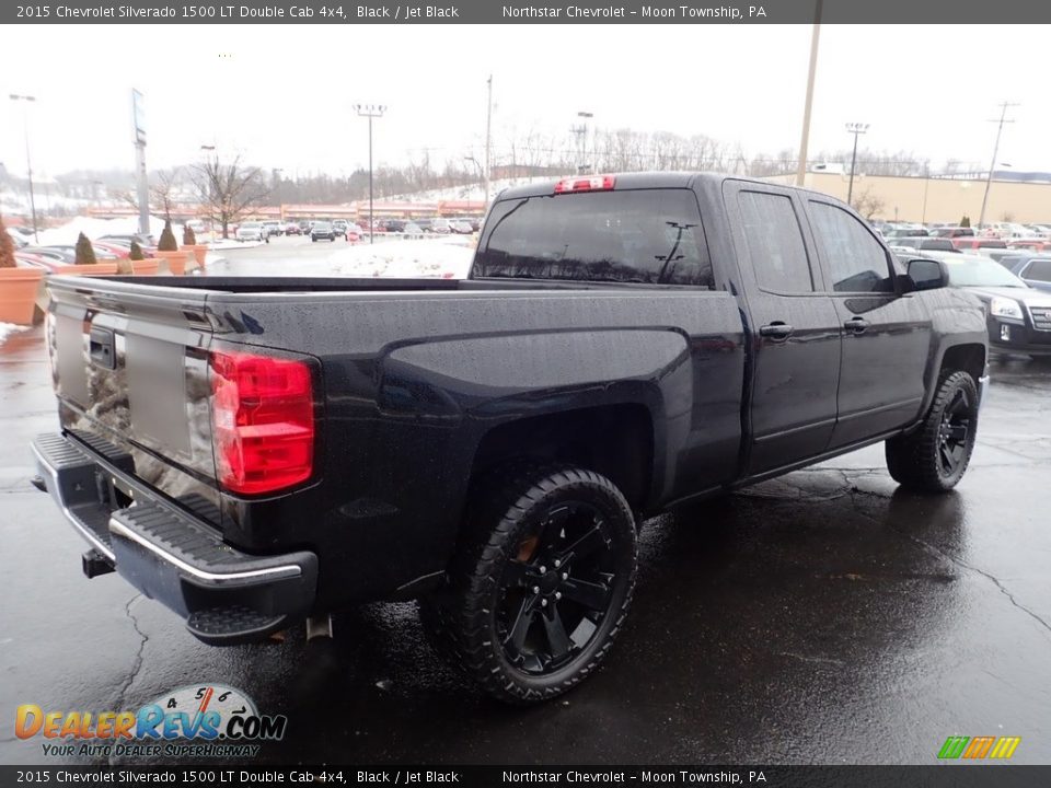 2015 Chevrolet Silverado 1500 LT Double Cab 4x4 Black / Jet Black Photo #7