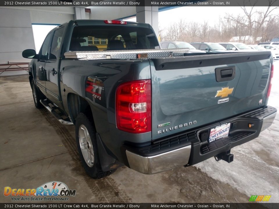 2012 Chevrolet Silverado 1500 LT Crew Cab 4x4 Blue Granite Metallic / Ebony Photo #7