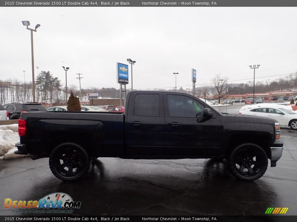 2015 Chevrolet Silverado 1500 LT Double Cab 4x4 Black / Jet Black Photo #8