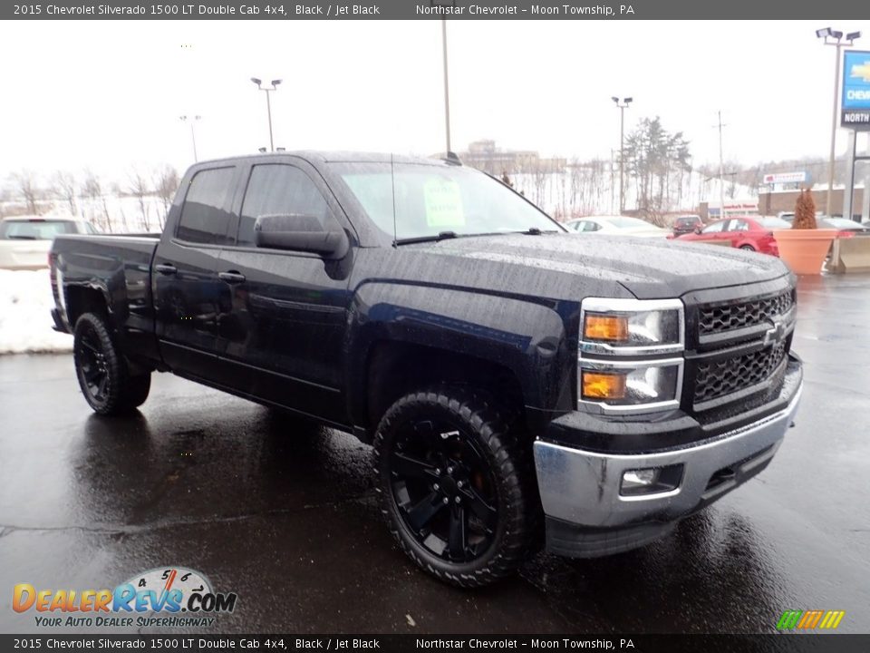 2015 Chevrolet Silverado 1500 LT Double Cab 4x4 Black / Jet Black Photo #9