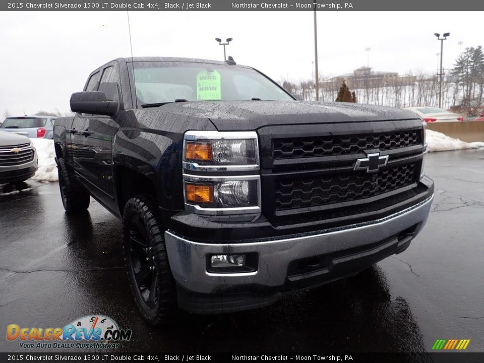 2015 Chevrolet Silverado 1500 LT Double Cab 4x4 Black / Jet Black Photo #10