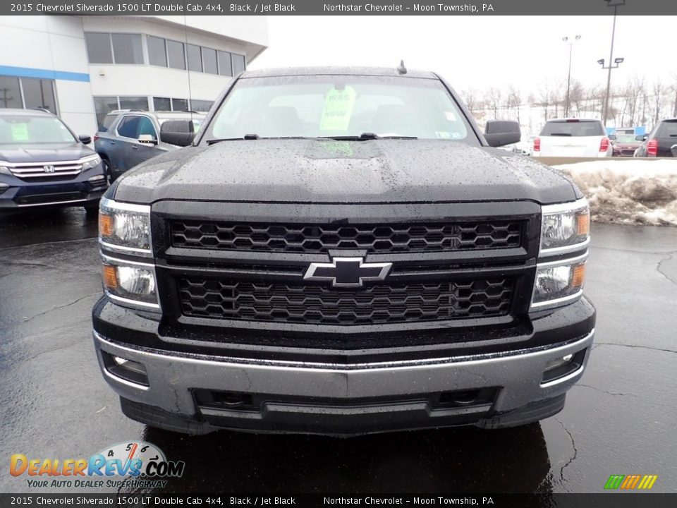 2015 Chevrolet Silverado 1500 LT Double Cab 4x4 Black / Jet Black Photo #11