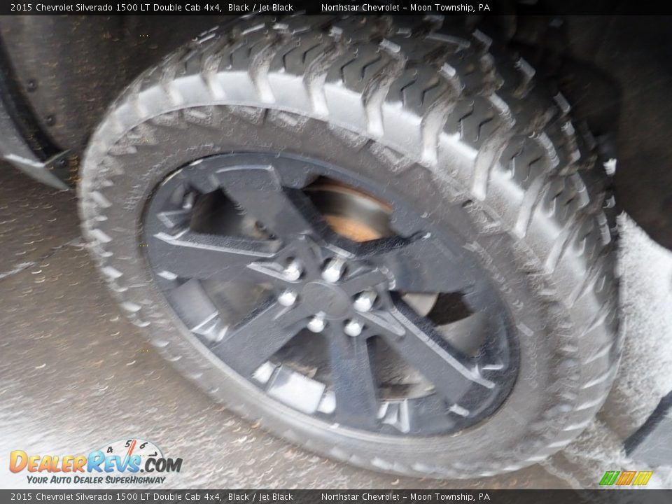 2015 Chevrolet Silverado 1500 LT Double Cab 4x4 Black / Jet Black Photo #12