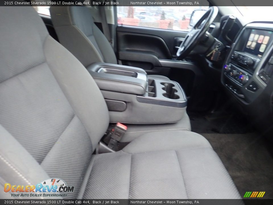 2015 Chevrolet Silverado 1500 LT Double Cab 4x4 Black / Jet Black Photo #13