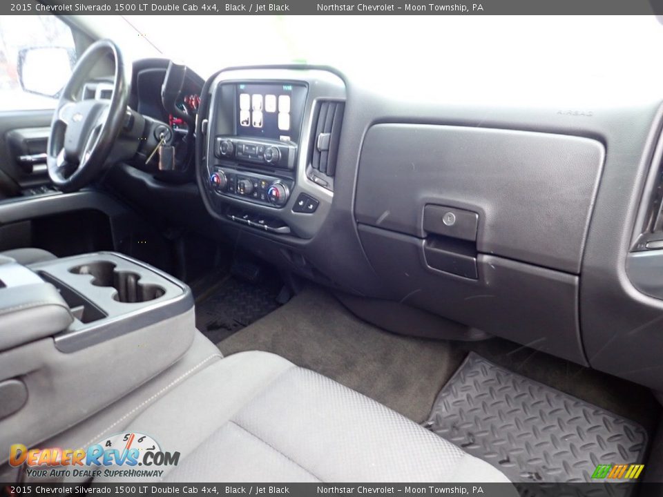 2015 Chevrolet Silverado 1500 LT Double Cab 4x4 Black / Jet Black Photo #14