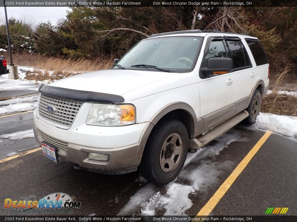 2003 Ford Expedition Eddie Bauer 4x4 Oxford White / Medium Parchment Photo #7
