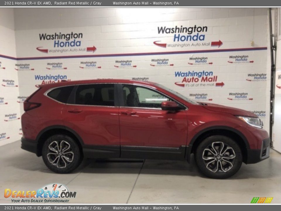 2021 Honda CR-V EX AWD Radiant Red Metallic / Gray Photo #1