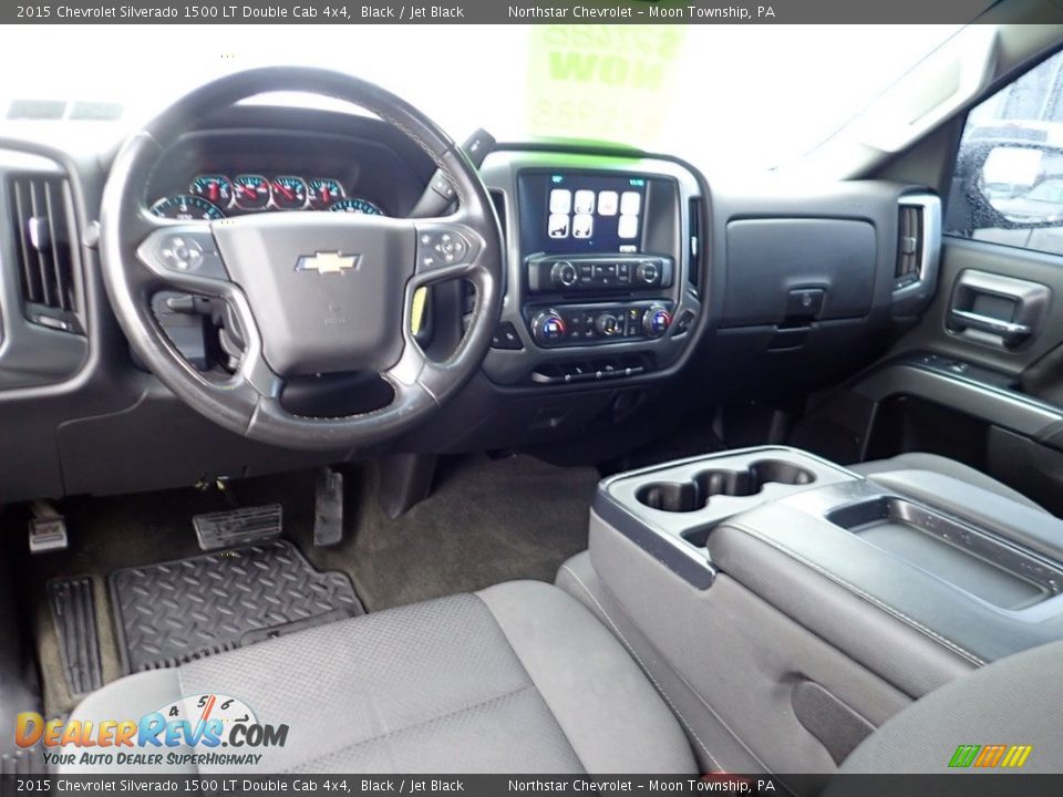 2015 Chevrolet Silverado 1500 LT Double Cab 4x4 Black / Jet Black Photo #22