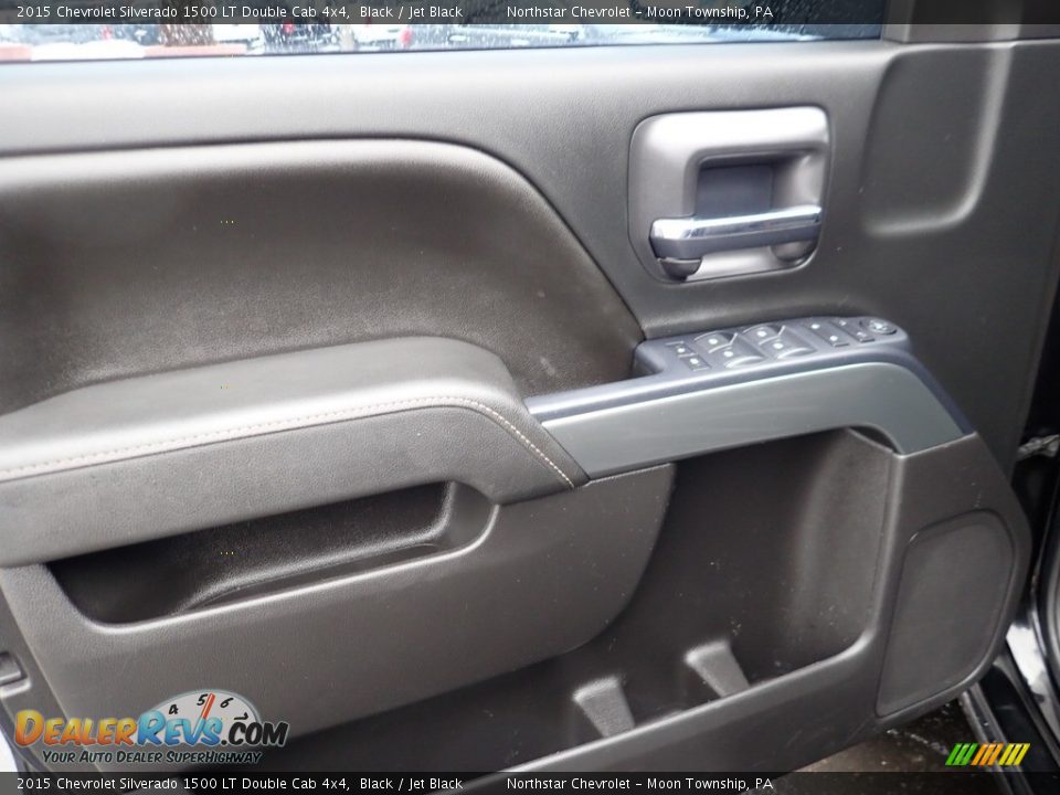 2015 Chevrolet Silverado 1500 LT Double Cab 4x4 Black / Jet Black Photo #24