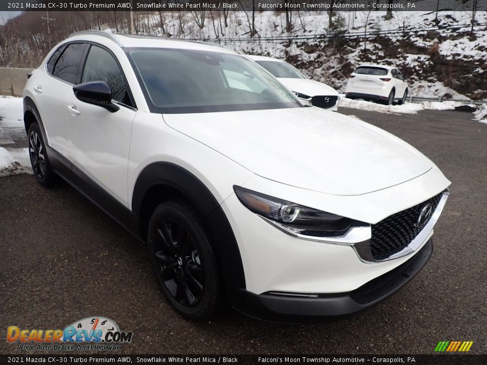 2021 Mazda CX-30 Turbo Premium AWD Snowflake White Pearl Mica / Black Photo #3