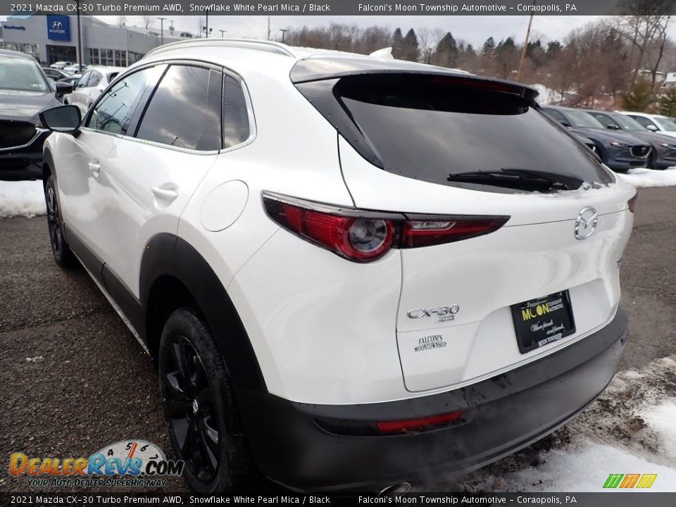 2021 Mazda CX-30 Turbo Premium AWD Snowflake White Pearl Mica / Black Photo #5