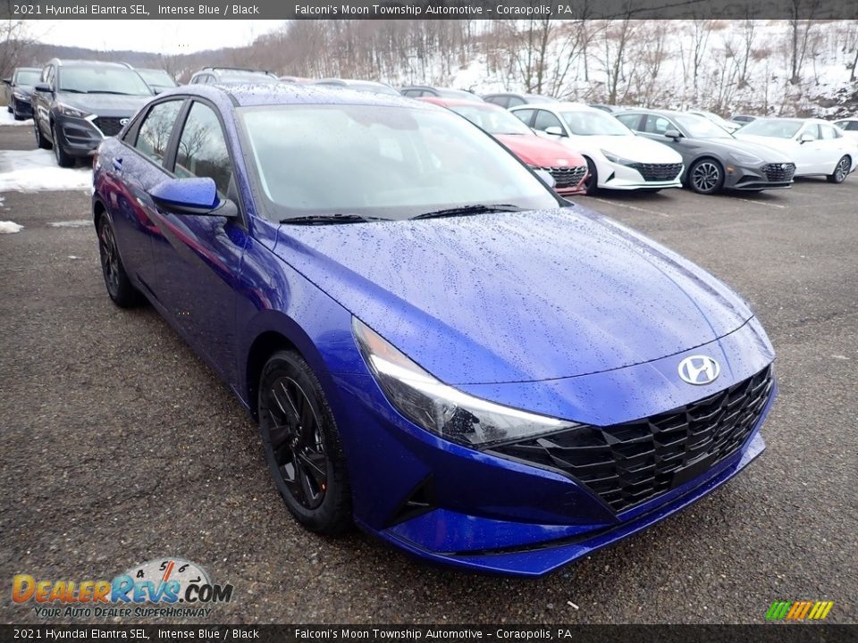 2021 Hyundai Elantra SEL Intense Blue / Black Photo #3