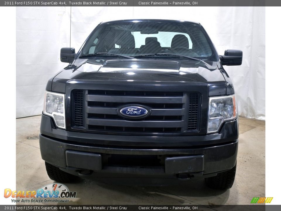 2011 Ford F150 STX SuperCab 4x4 Tuxedo Black Metallic / Steel Gray Photo #4