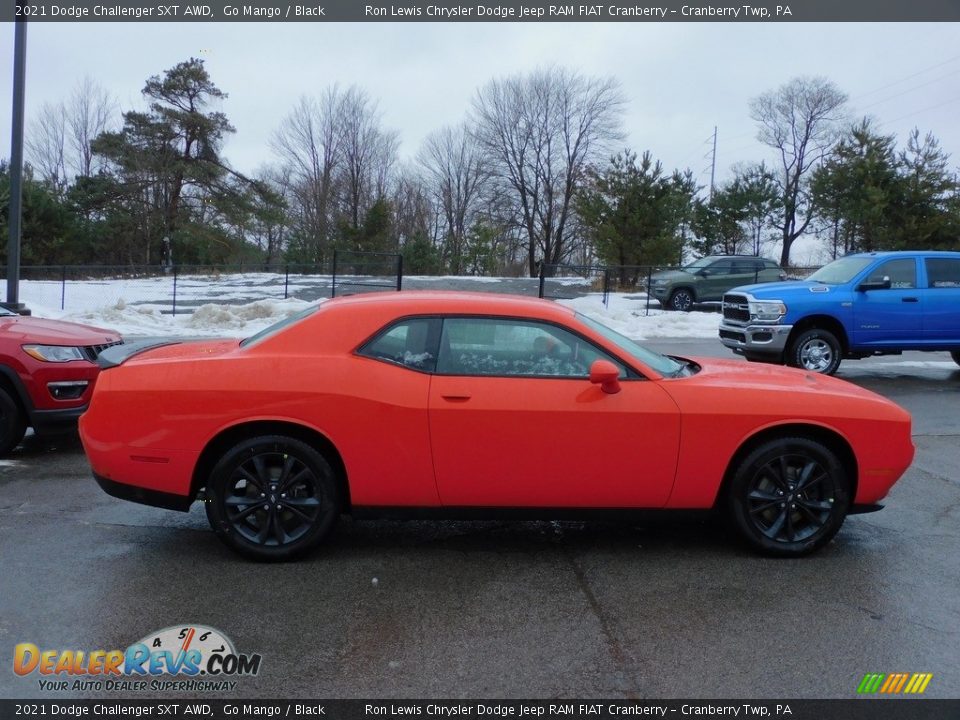 2021 Dodge Challenger SXT AWD Go Mango / Black Photo #4