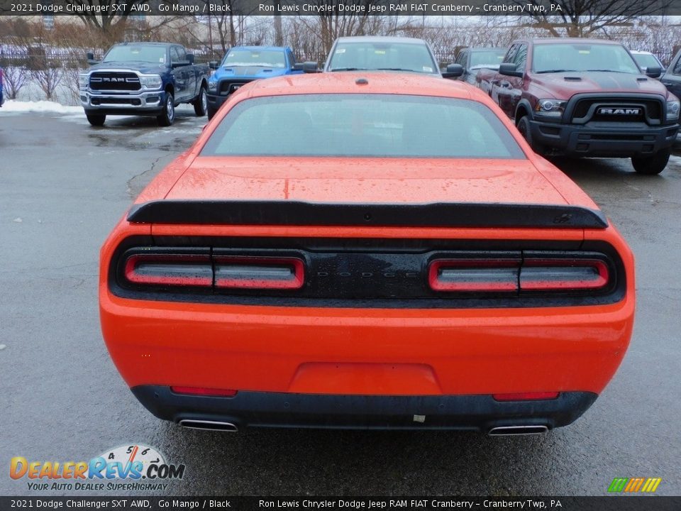 2021 Dodge Challenger SXT AWD Go Mango / Black Photo #6