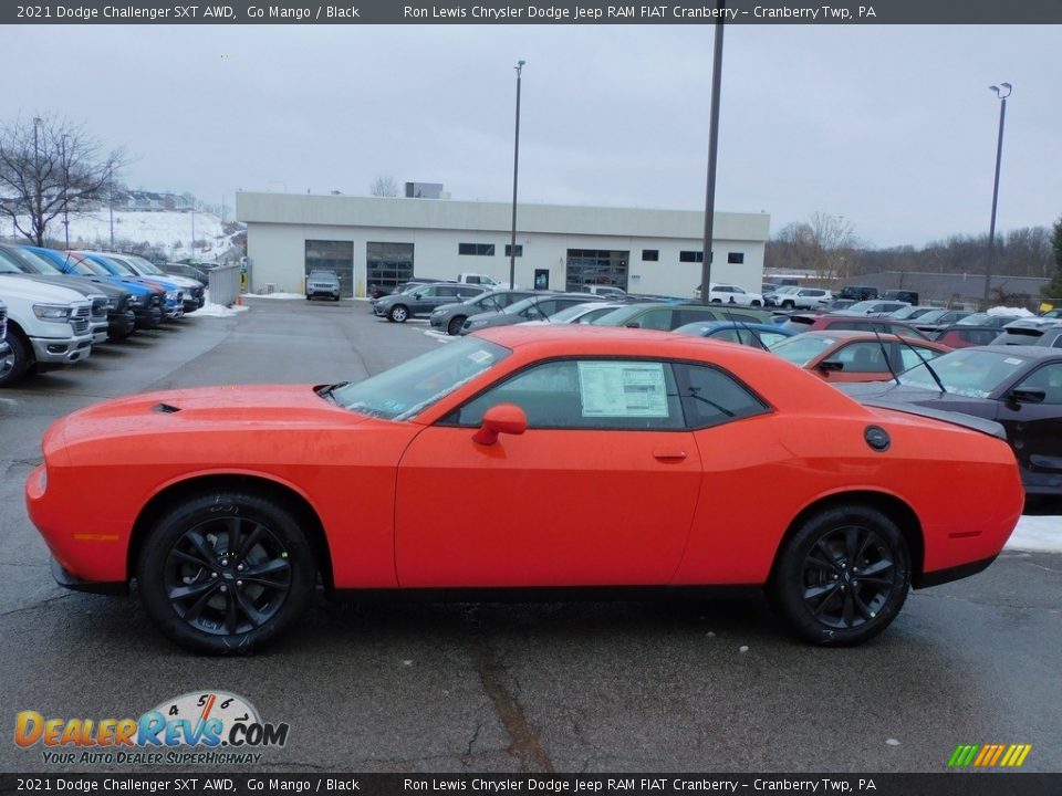 2021 Dodge Challenger SXT AWD Go Mango / Black Photo #9