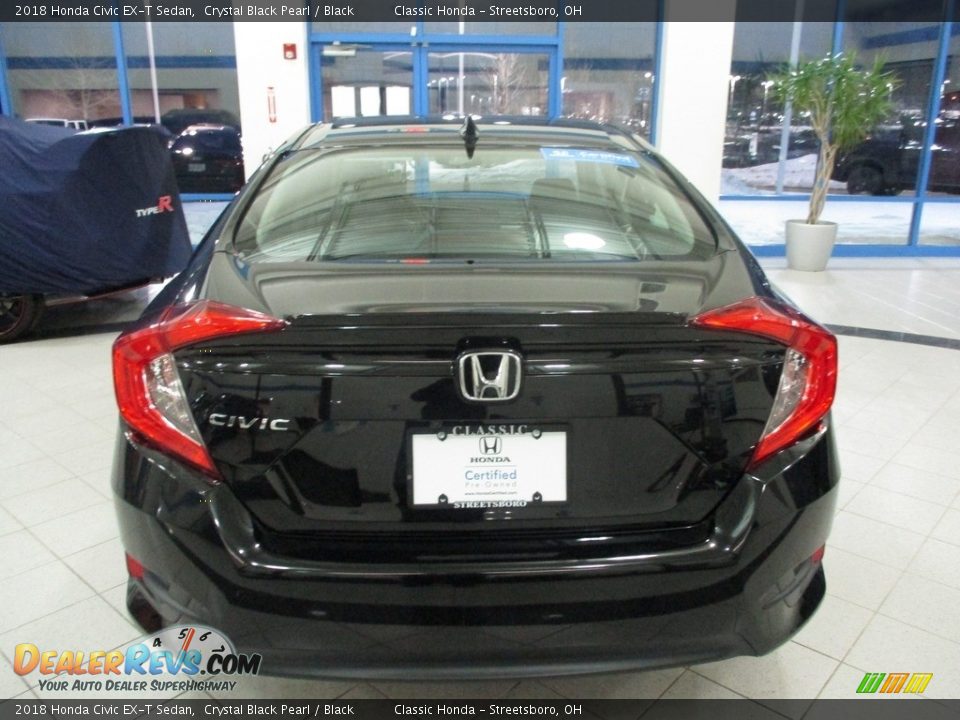 2018 Honda Civic EX-T Sedan Crystal Black Pearl / Black Photo #8